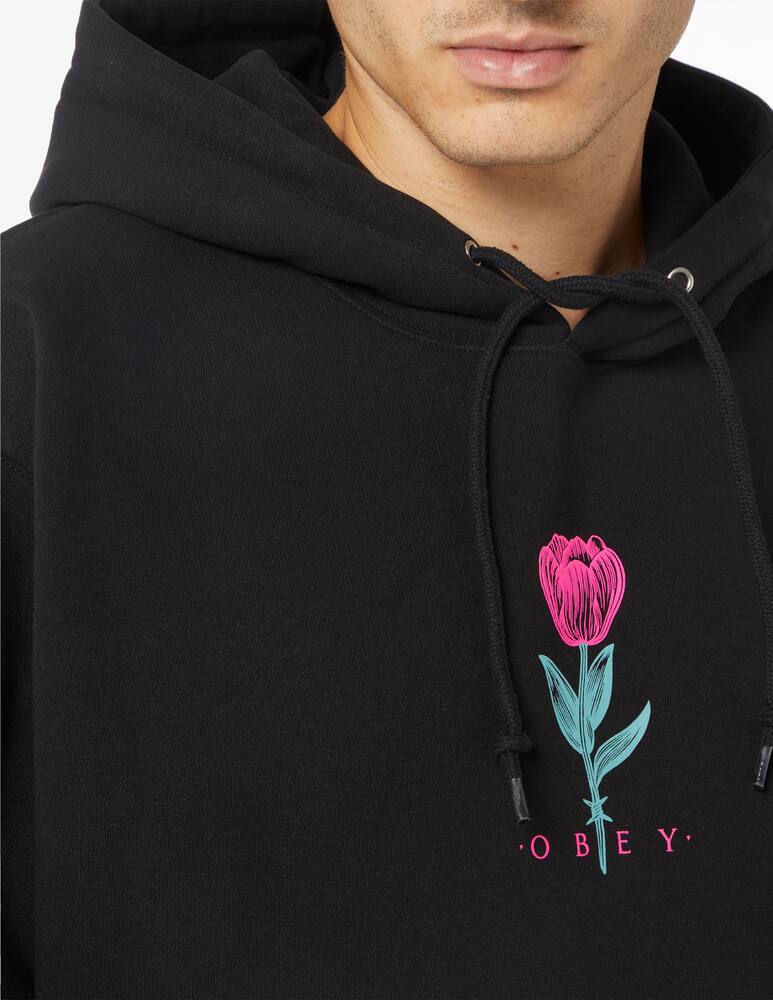 rinascente Obey Felpa con cappuccio barbwire flower