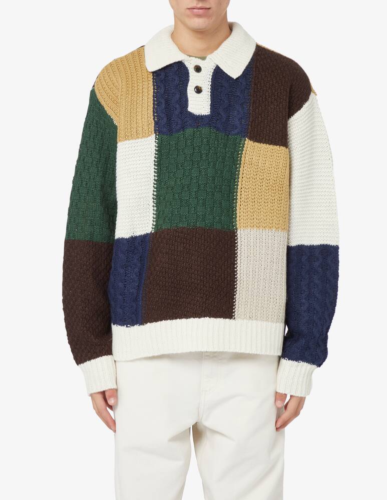 rinascente Obey Polo maniche lunghe patchwork