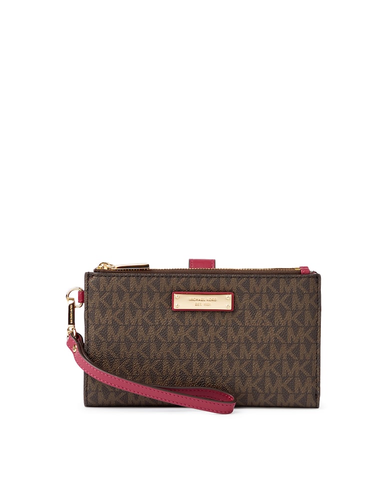 rinascente Michael Michael Kors Jet Set Double Zip Wristlet Portafoglio