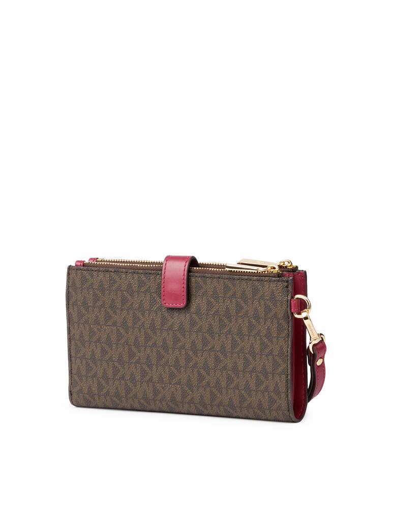 rinascente Michael Michael Kors Jet Set Double Zip Wristlet Portafoglio