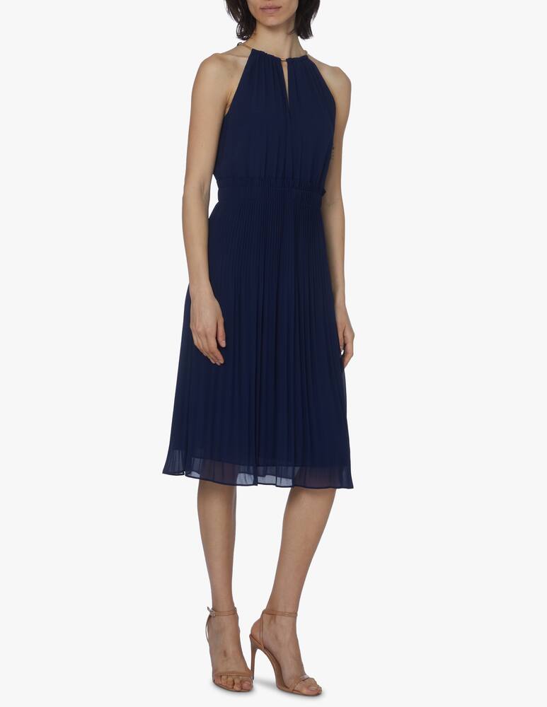 rinascente Michael Michael Kors Vestito midi collo americana - blu