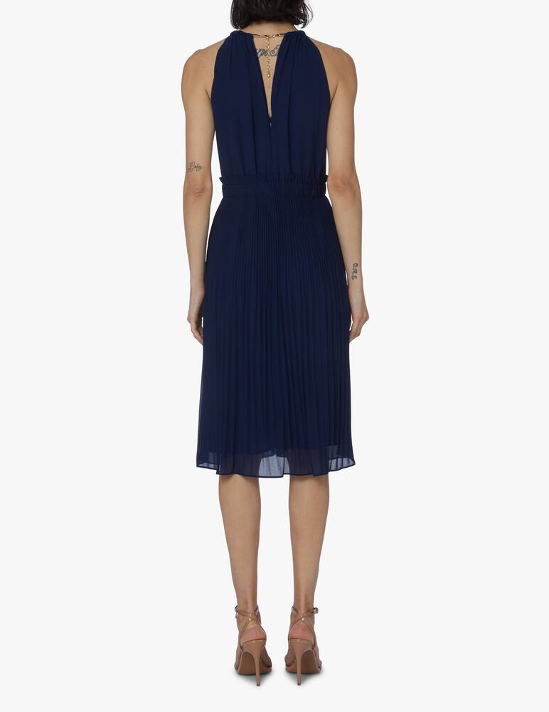 rinascente Michael Michael Kors Vestito midi collo americana - blu