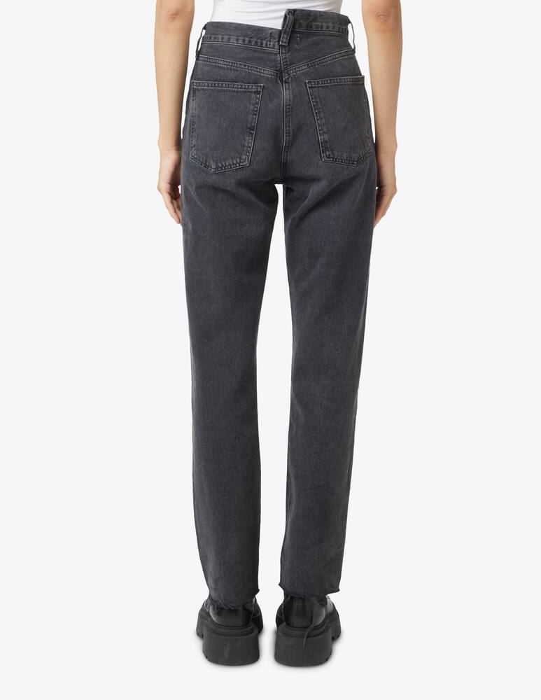 Agolde Criss cross straight in shambles jeans - Black - picture 3