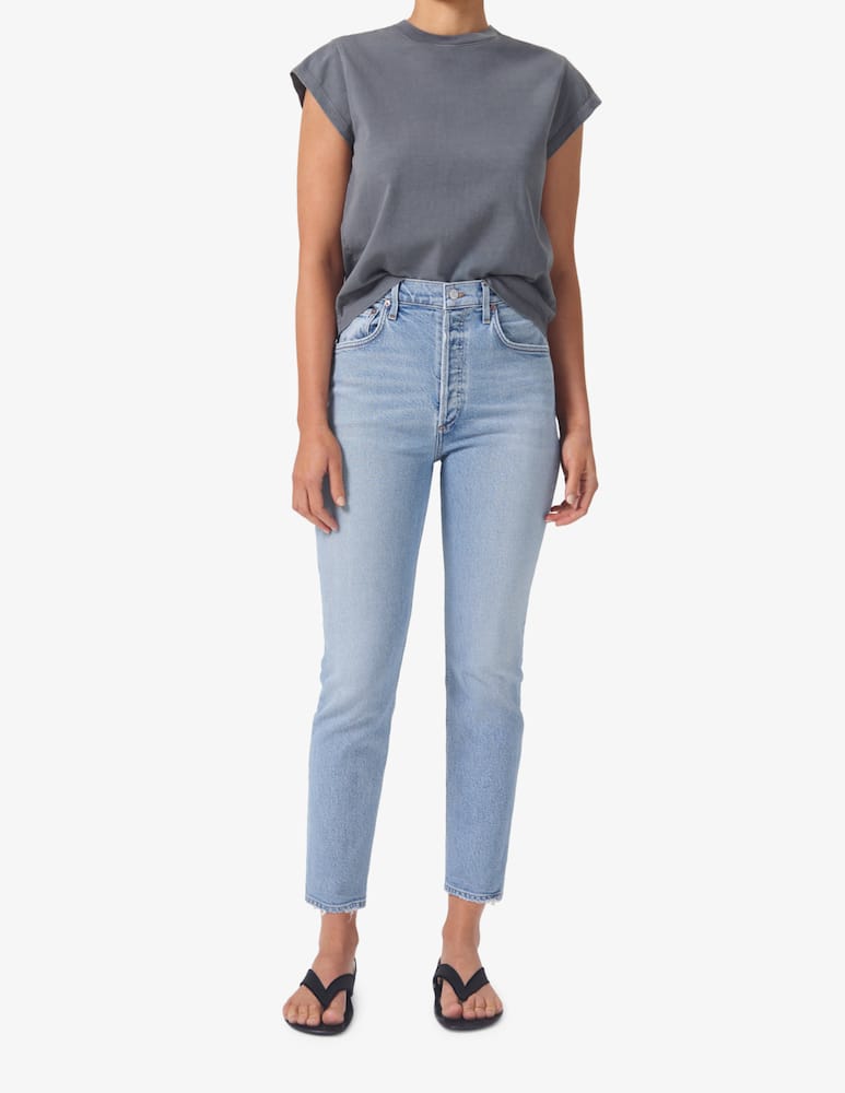 rinascente Agolde Riley crop in dynamic jeans
