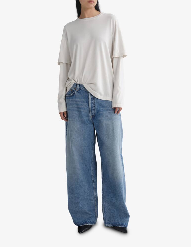 rinascente Agolde Lois layered long-sleeve t-shirt