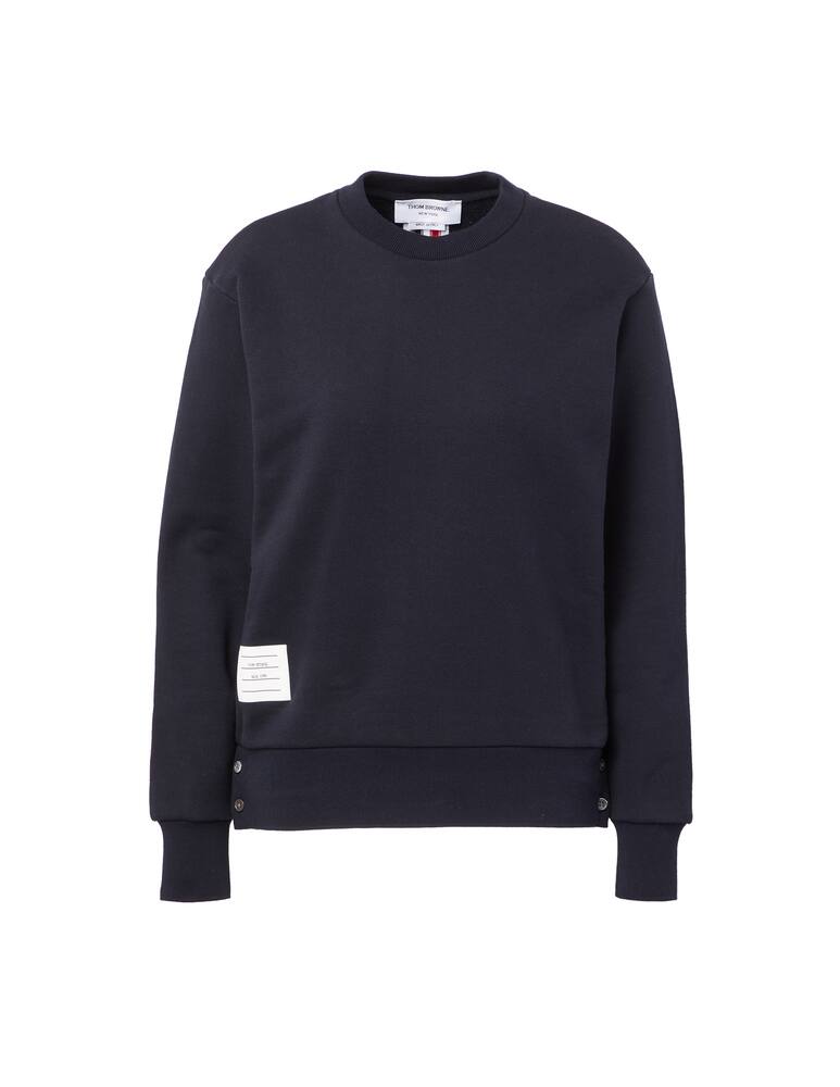 Thom Browne Felpa girocollo con righe retro - Nero - immagine 5
