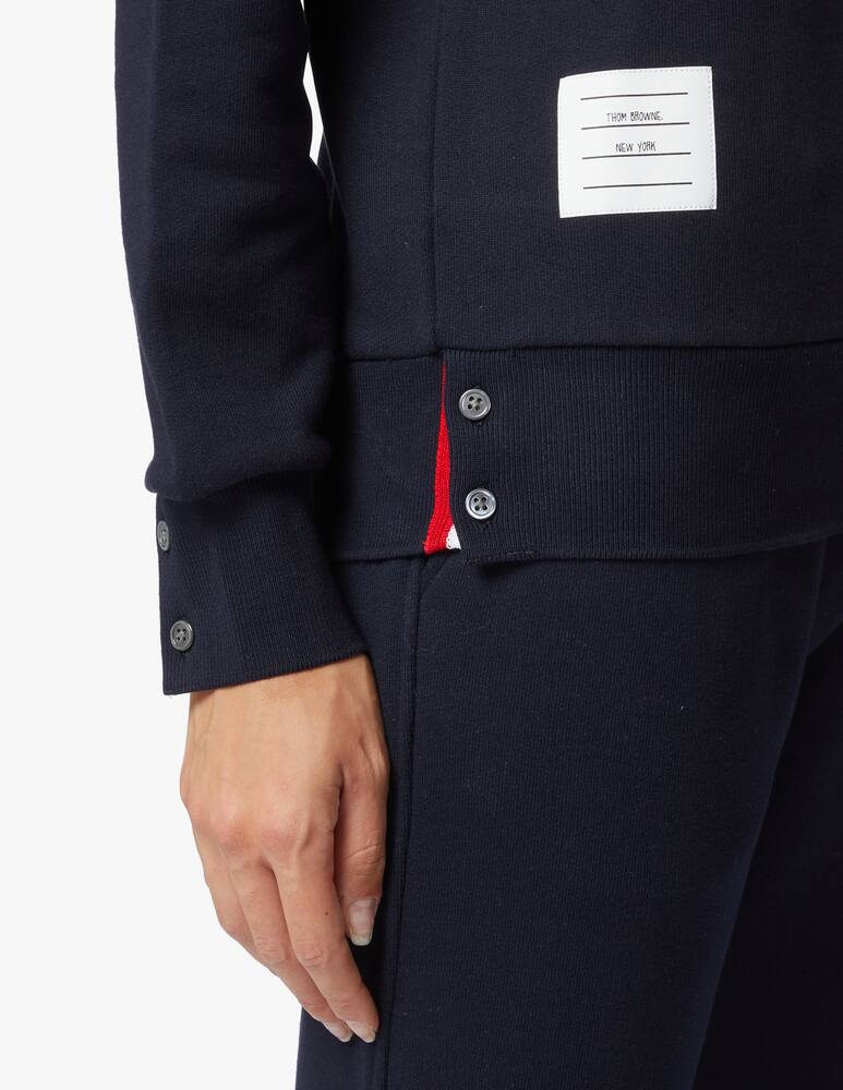 Thom Browne Felpa girocollo con righe retro - Nero - immagine 4