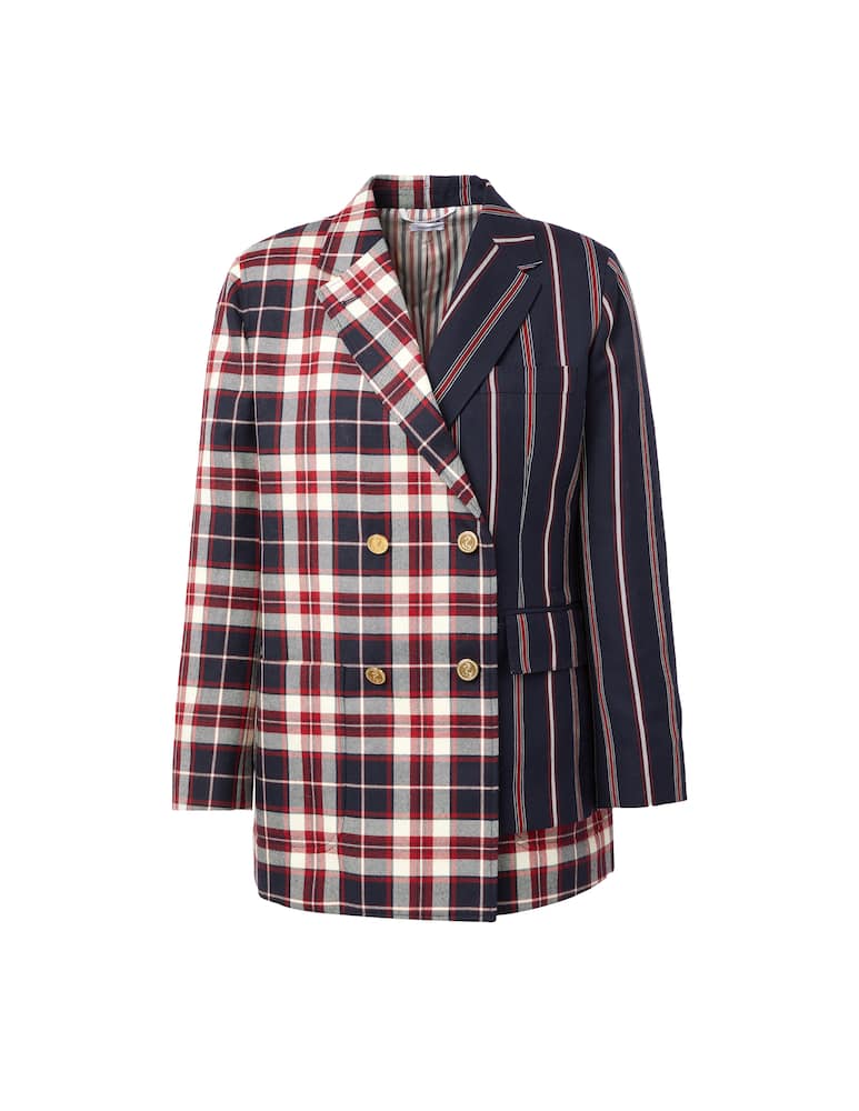 rinascente Thom Browne Blazer in lana con stampa tartan check