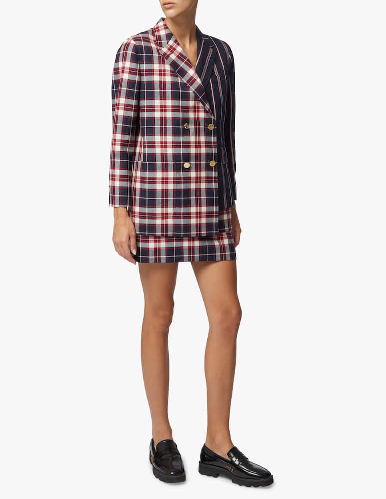 rinascente Thom Browne Blazer in lana con stampa tartan check