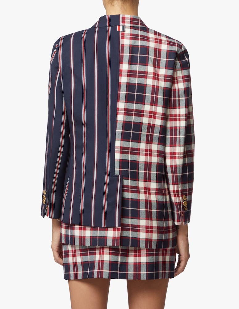 rinascente Thom Browne Blazer in lana con stampa tartan check