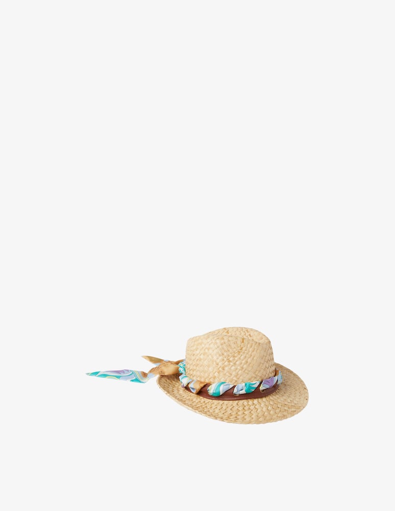 rinascente Alviero Martini Straw hat with scarf