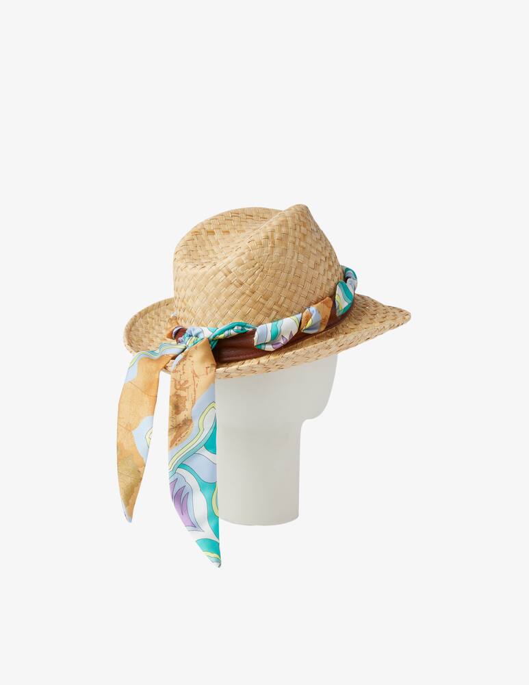 rinascente Alviero Martini Straw hat with scarf