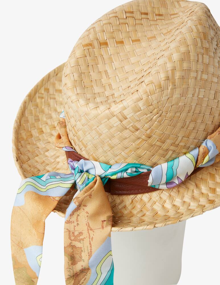 rinascente Alviero Martini Straw hat with scarf