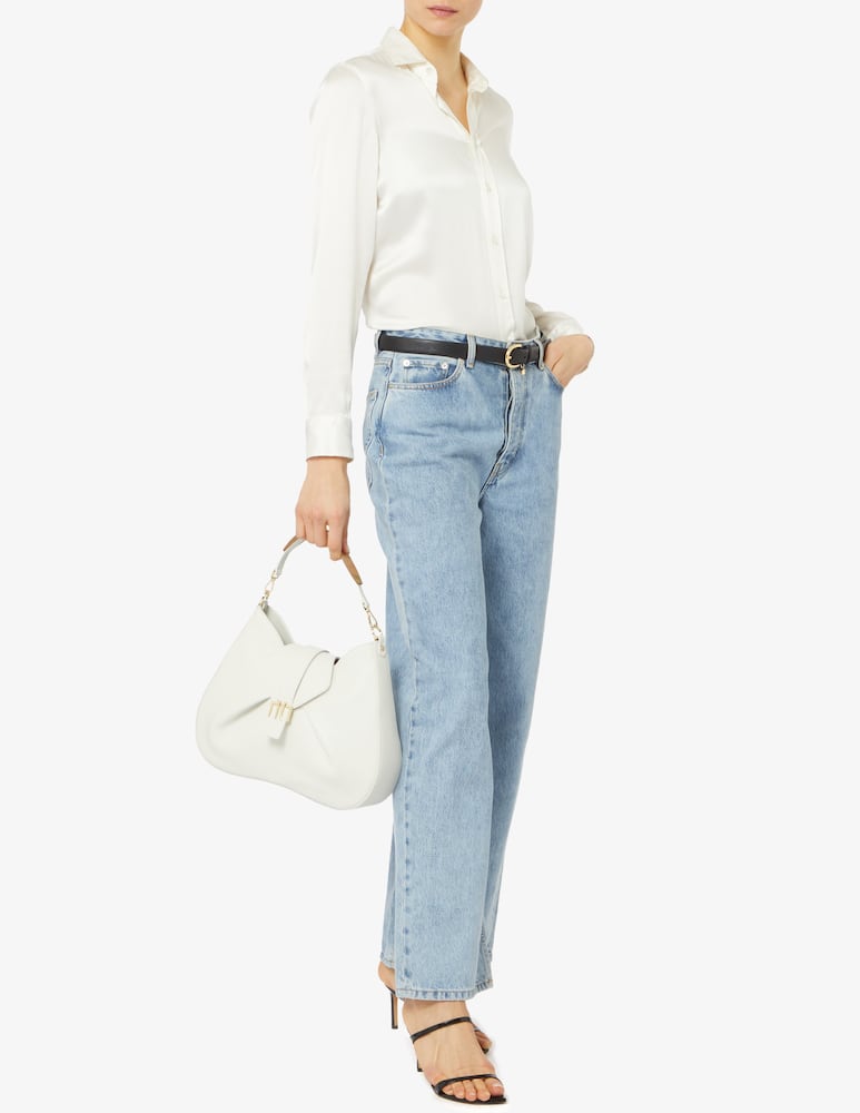 rinascente Alviero Martini Half moon bag in hammered leather