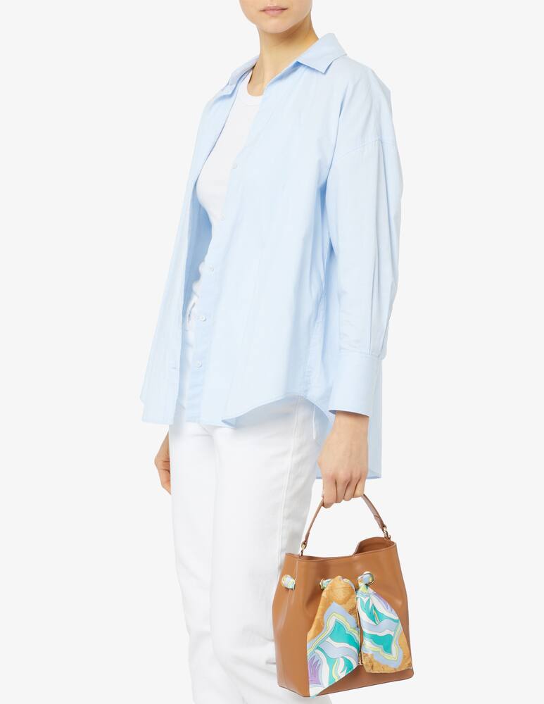 rinascente Alviero Martini Bucket bag with geo scarf