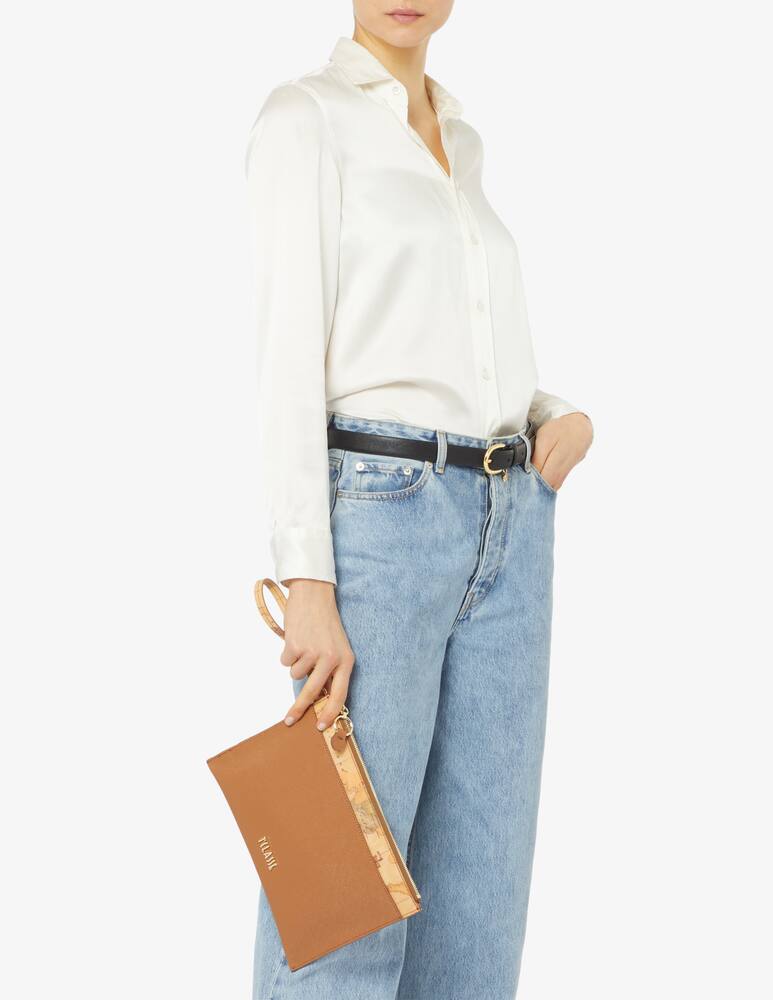 rinascente Alviero Martini Saffiano envelope bag