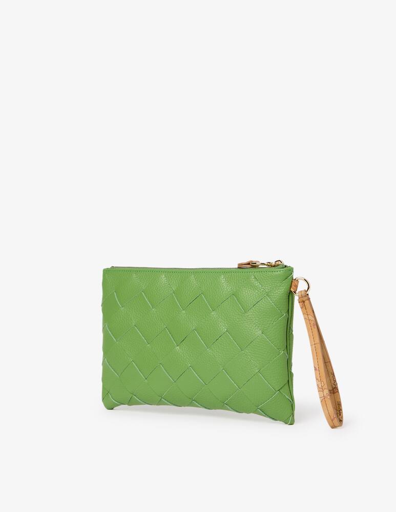 rinascente Alviero Martini Woven leather clutch