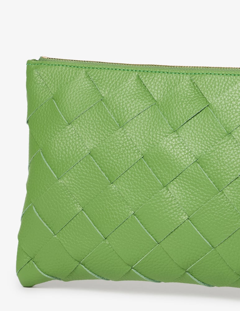 Alviero Martini Prima Classe Woven leather clutch - picture 3
