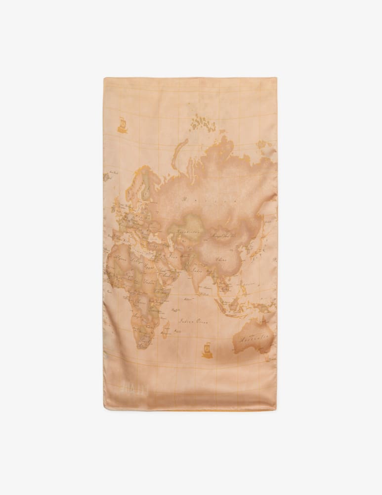 rinascente Alviero Martini Prima Classe Degradé map print scarf