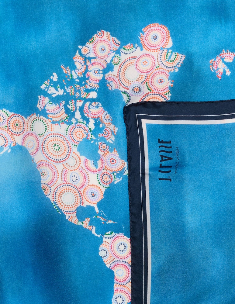 rinascente Alviero Martini Prima Classe Foulard in seta con stampa