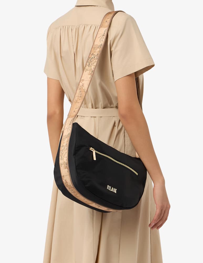 rinascente Alviero Martini Prima Classe Nylon half moon crossbody