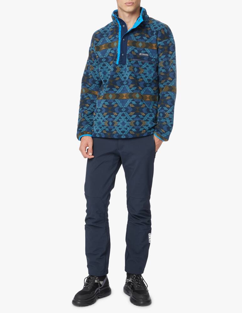 rinascente Columbia Neck bottons geo print fleece