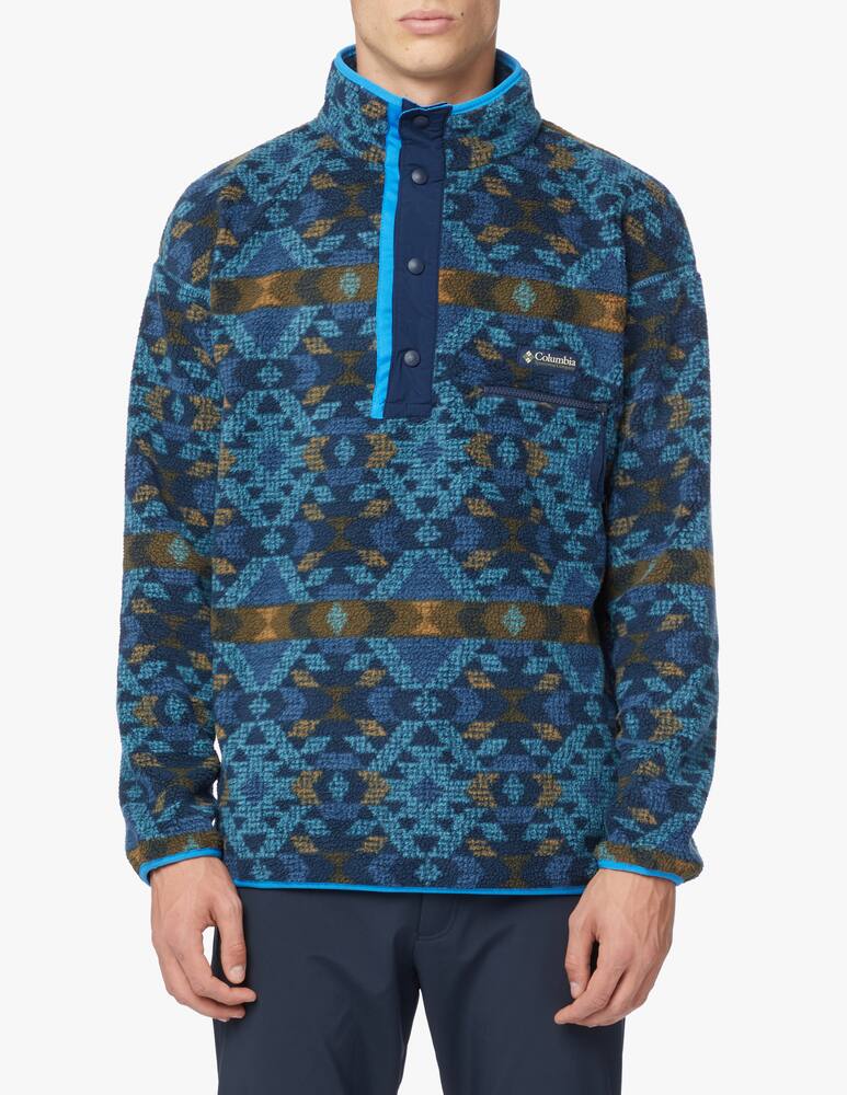rinascente Columbia Neck bottons geo print fleece