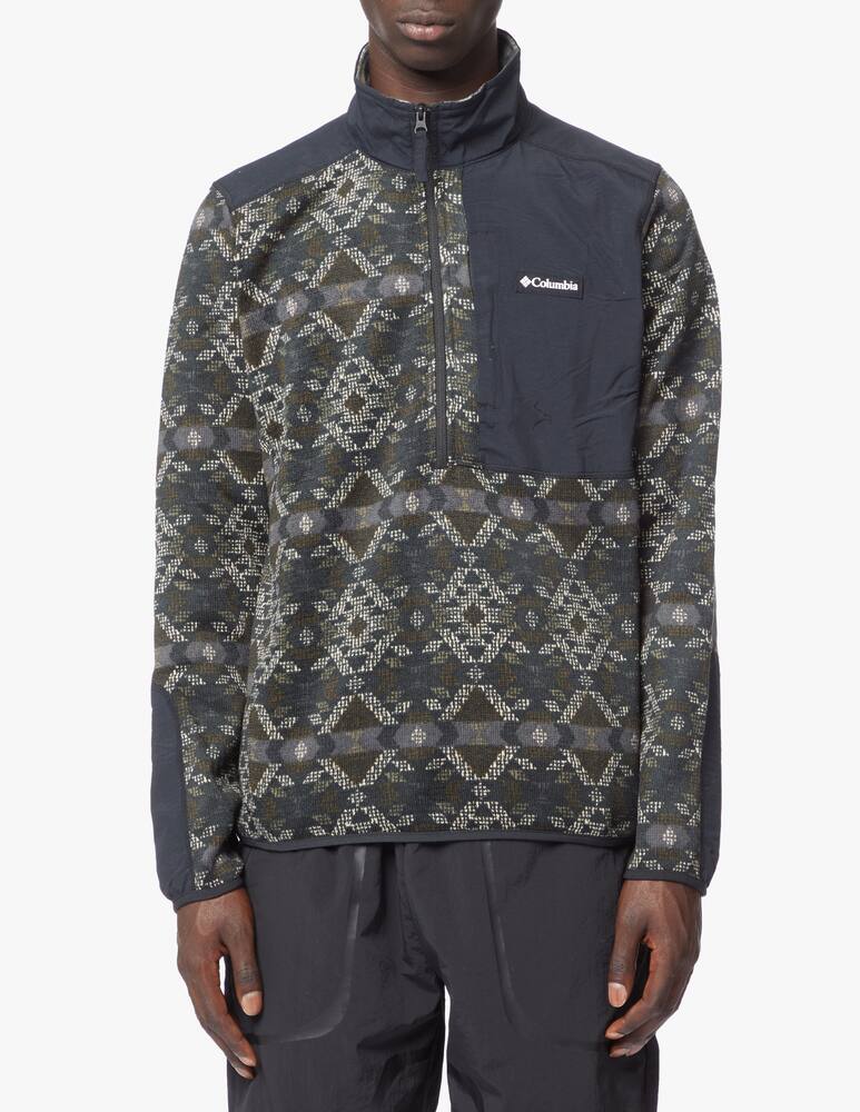 rinascente Columbia Maglia girocollo mezza zip con tsca geo print