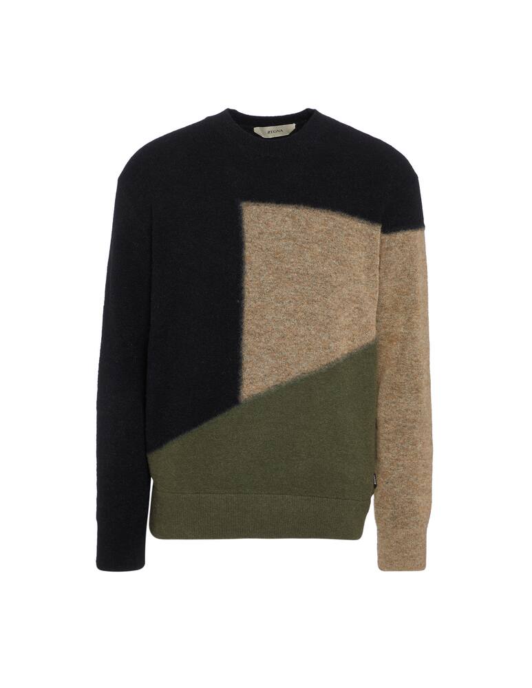 rinascente Zegna Maglione girocollo color block alpaca