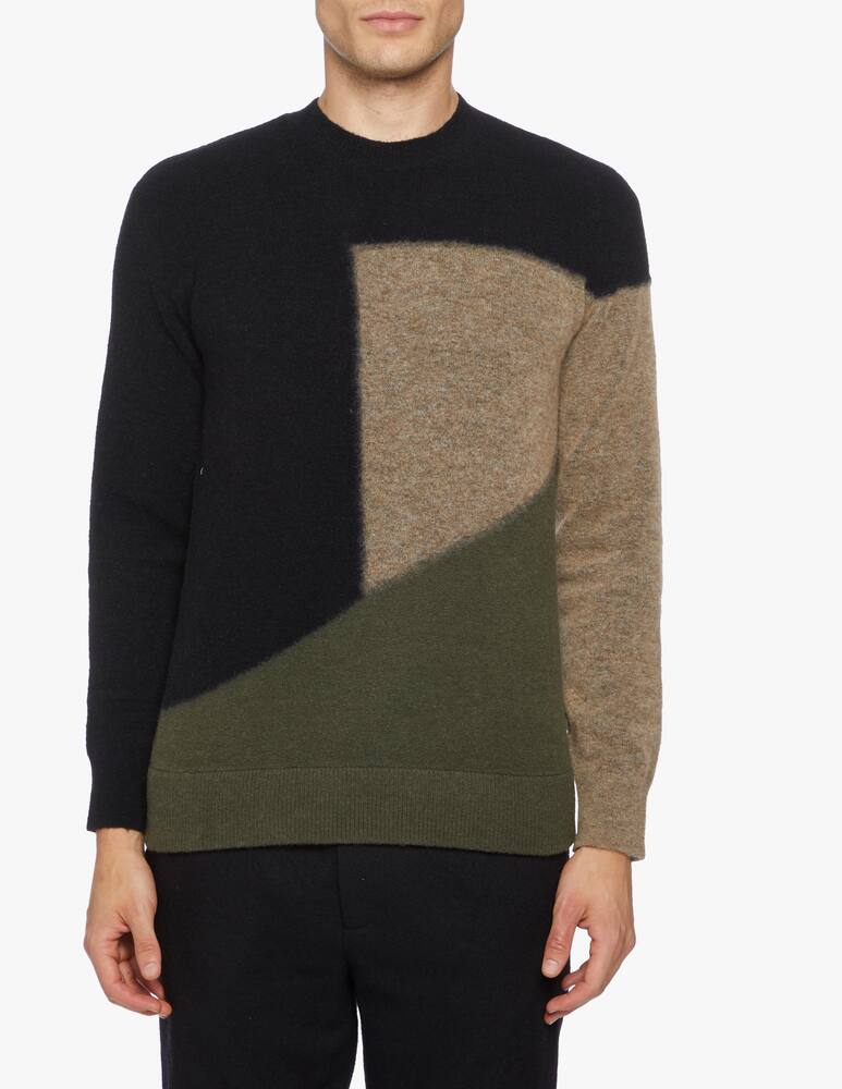 rinascente Zegna Maglione girocollo color block alpaca
