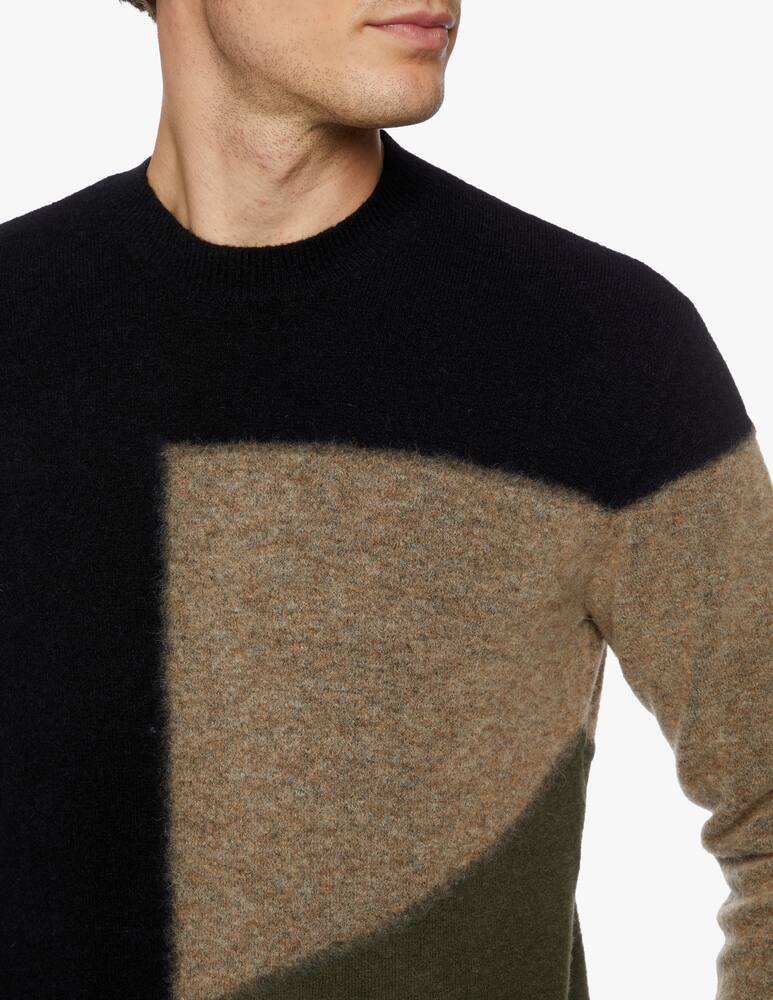 rinascente Zegna Maglione girocollo color block alpaca