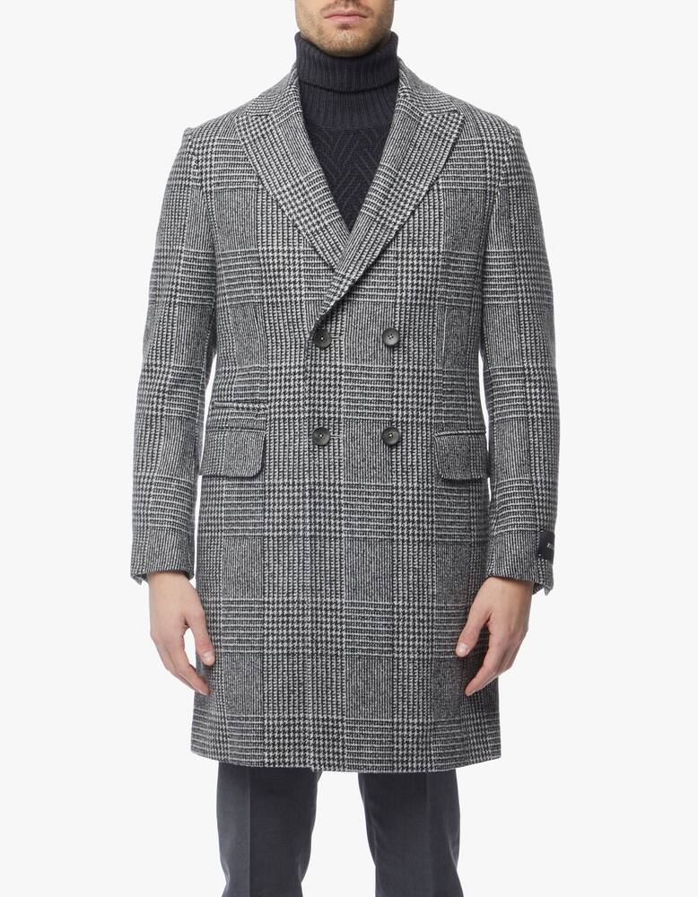 rinascente Z Zegna Cappotto monopetto con grafica macro galles