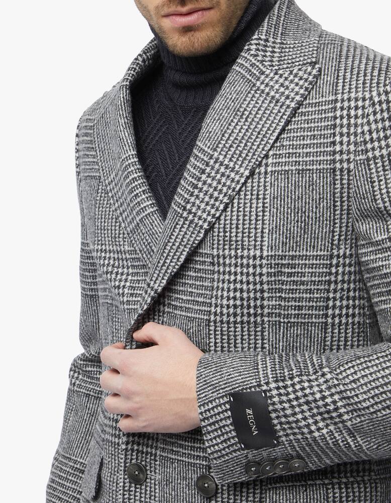 rinascente Z Zegna Cappotto monopetto con grafica macro galles