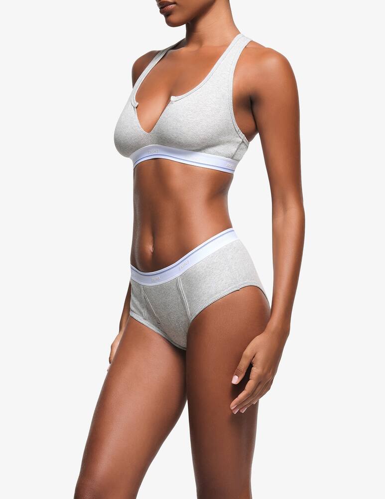 rinascente SKIMS Cotton rib slit neck bralette