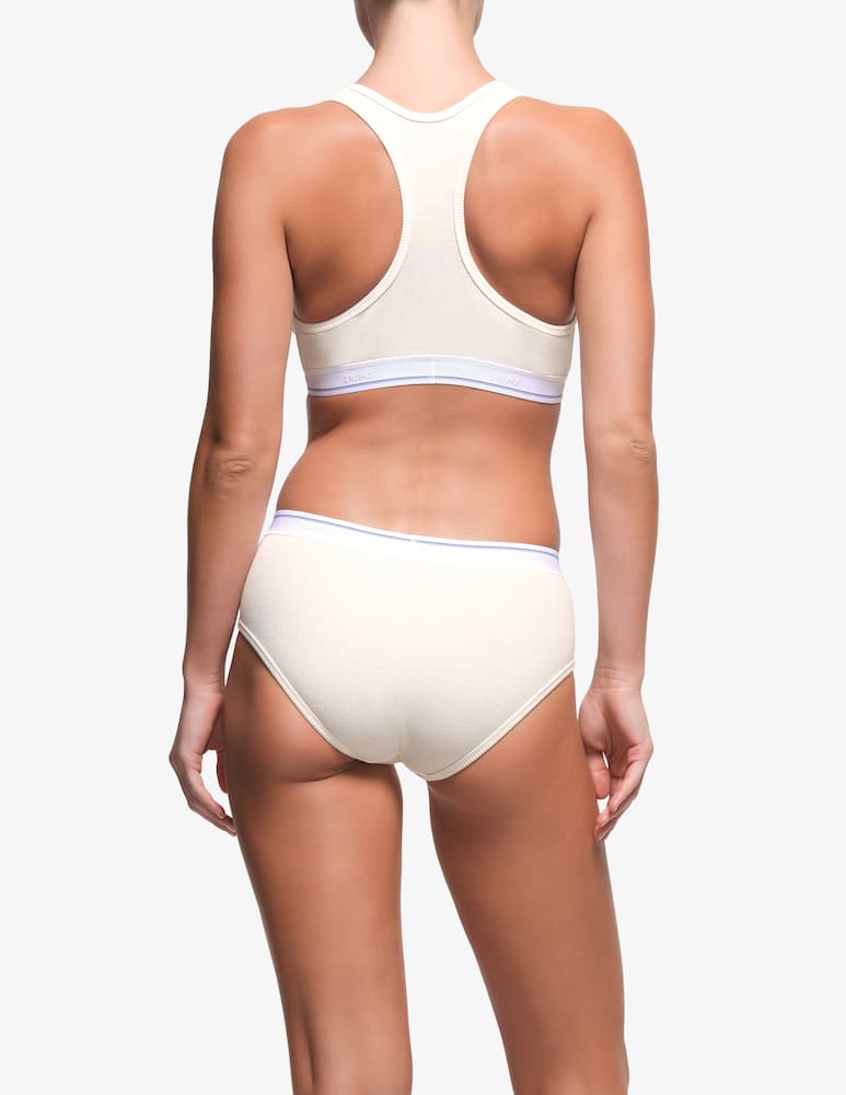 rinascente SKIMS Cotton rib slit neck bralette