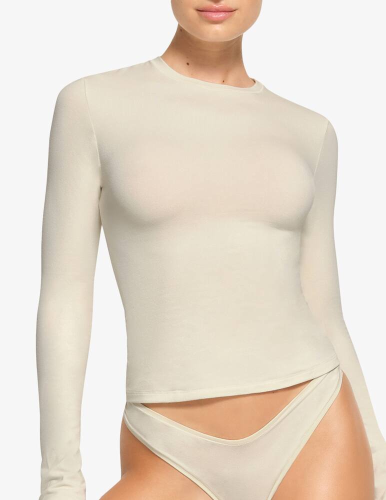 SKIMS Maglia a maniche lunghe in cotone - immagine 1 SKIMS Maglia a maniche lunghe in cotone - immagine 1