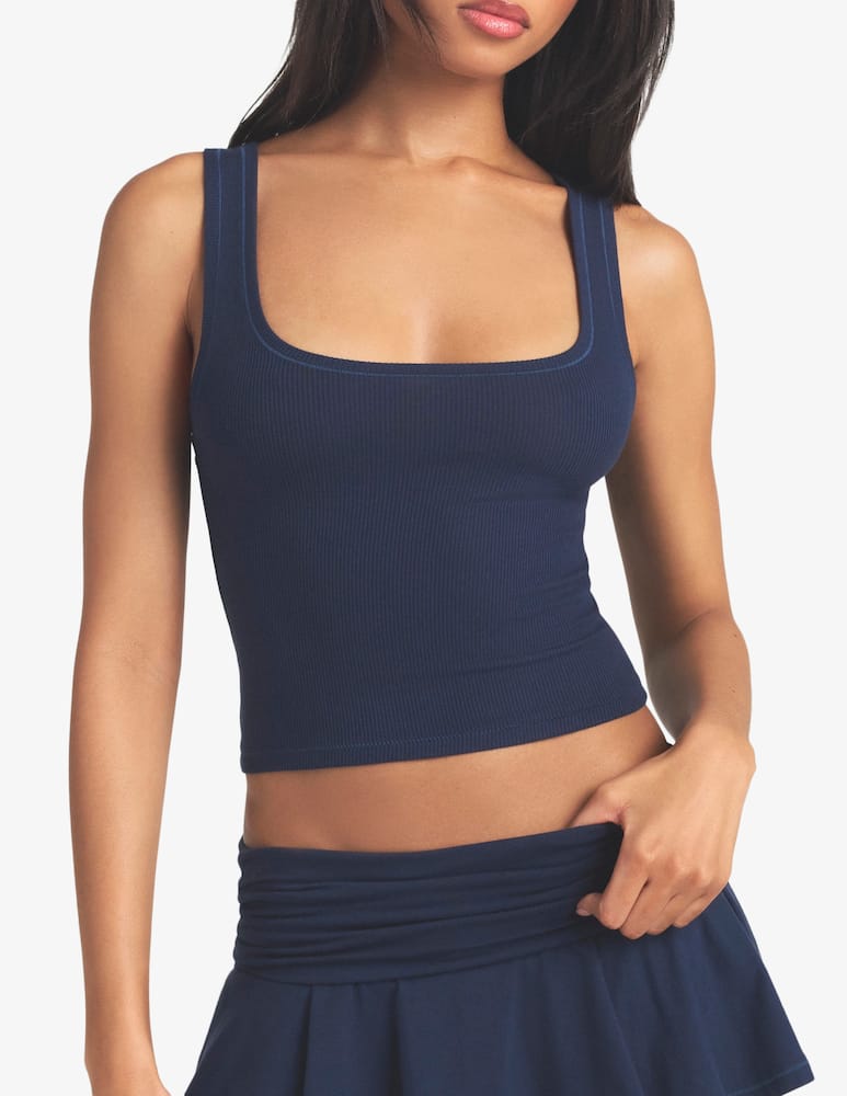 rinascente SKIMS Ribbed square neck tank top