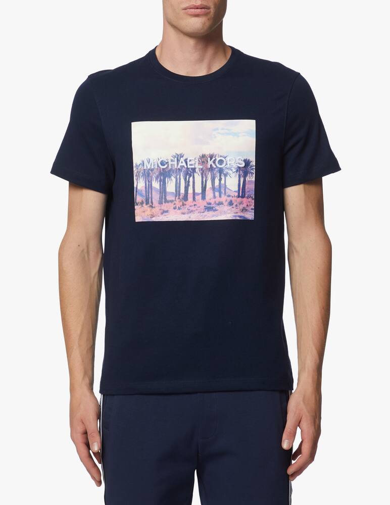 rinascente Michael Kors Palms print logo t-shirt