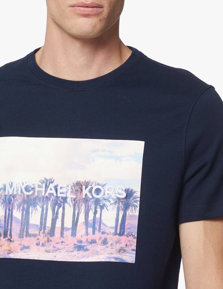 rinascente Michael Kors Palms print logo t-shirt