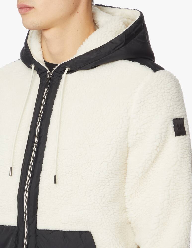 rinascente Michael Kors Sherpa fzip hoodie with nylon details
