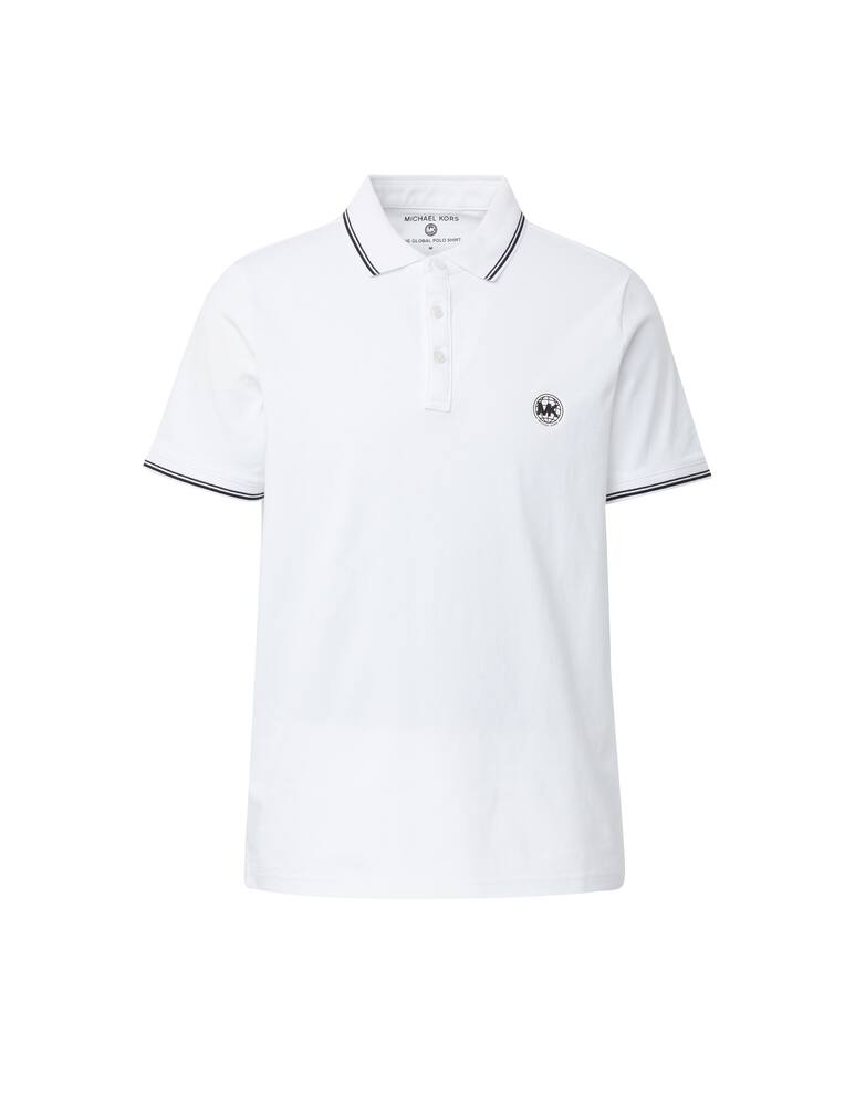 rinascente Michael Kors Short sleeve polo logo globe - white