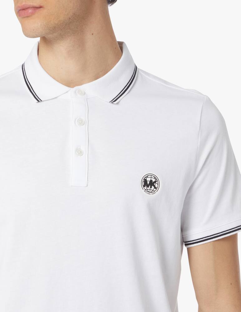 rinascente Michael Kors Short sleeve polo logo globe - white