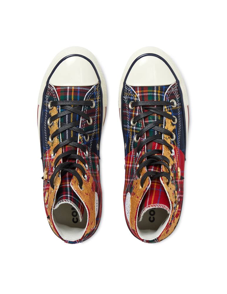rinascente Converse Ctas limited tartan studded high top sneakers