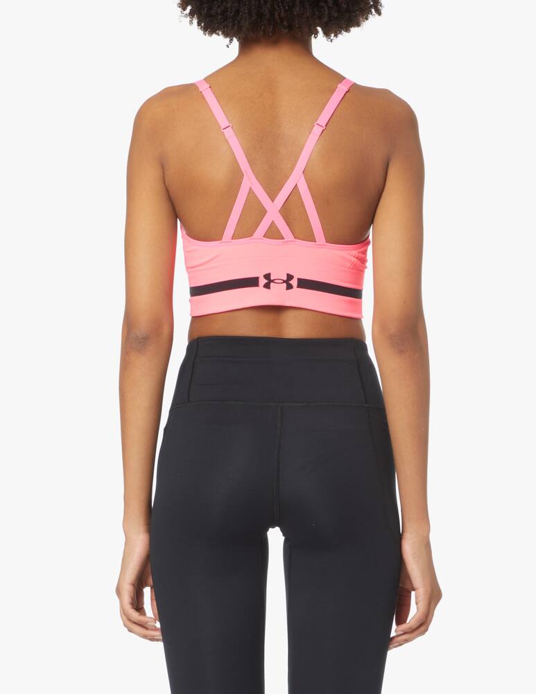 rinascente Under Armour Seamless Low Long Heather sports bra - pink