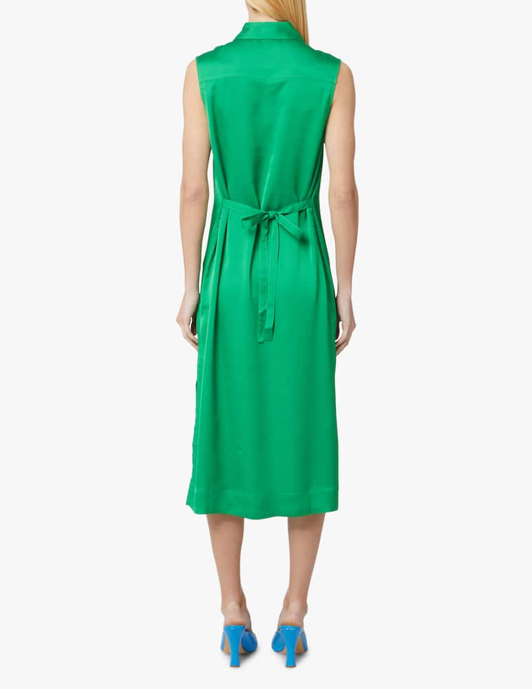 Apparis Abito mini senza maniche in seta vegana - verde - immagine 3 Apparis Abito mini senza maniche in seta vegana - verde - immagine 3