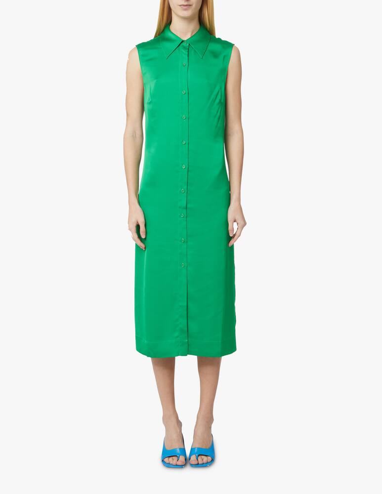 rinascente Apparis Abito mini senza maniche in seta vegana - verde