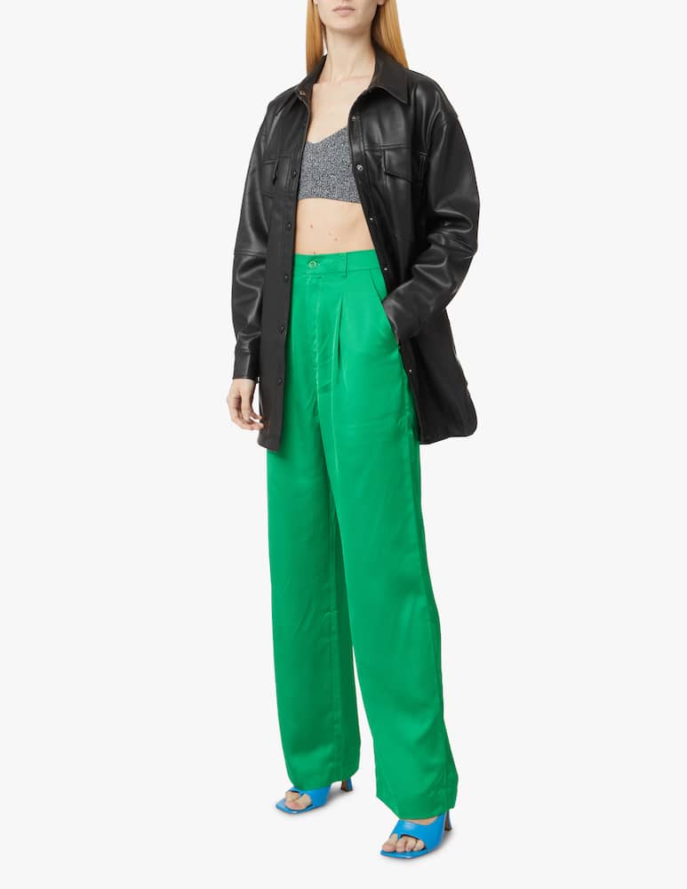 Apparis Pantaloni a palazzo in seta vegana - verde - immagine 1 Apparis Pantaloni a palazzo in seta vegana - verde - immagine 1