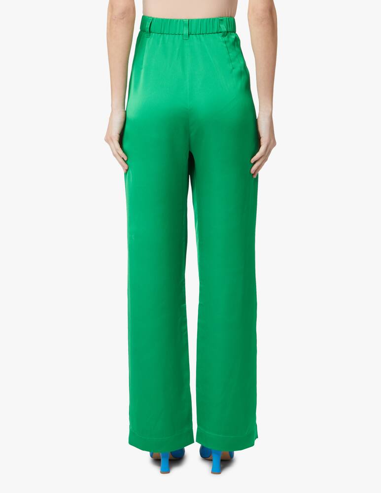 rinascente Apparis Pantaloni a palazzo in seta vegana - verde