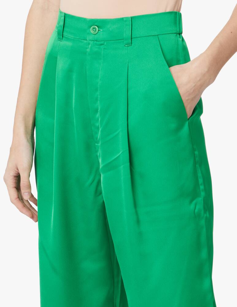 rinascente Apparis Pantaloni a palazzo in seta vegana - verde