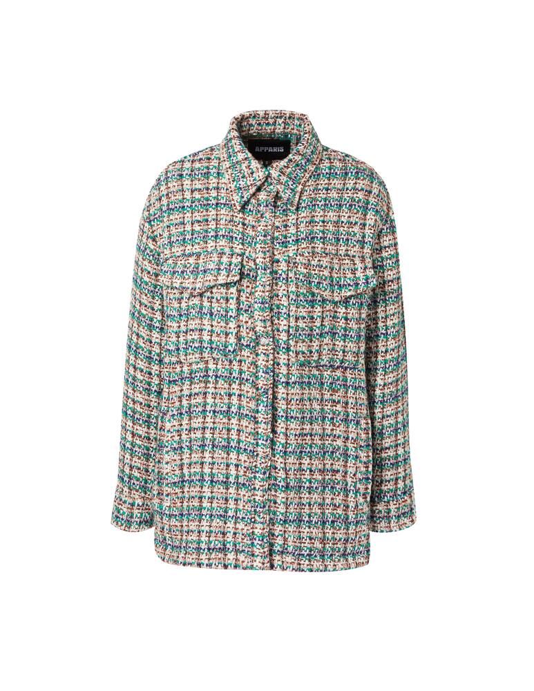 rinascente Apparis Tweed overshirt jacket - green